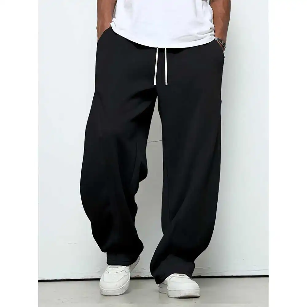الرجعية عارضة الرجال الرياضة Sweatpants فضفاضة تناسب تنوعا السراويل الطويلة مريحة للتنفس مستقيم الساق الصيف السراويل #2