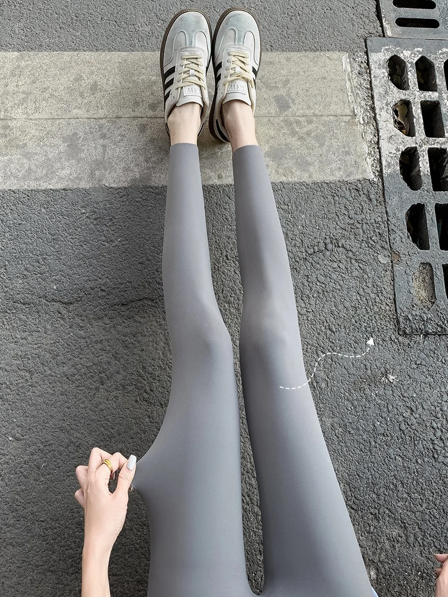 Pantaloni Yoga a Vita Alta in Seta Ghiaccio Sottile, Pantaloni Aderenti Estivi da Donna per Attività all'Aperto, Taglia Piccola