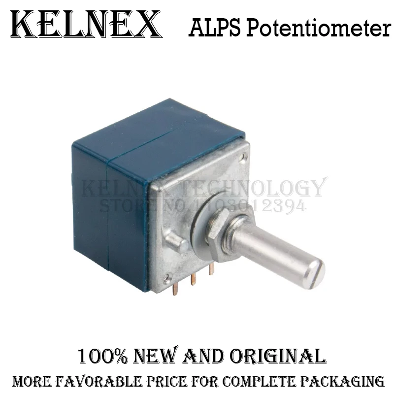 Original Japan ALPS Potentiometer RK27 5KA 10KA 20KA 50KA 100KA 250KA 500KA Volume Adjustment Knob Circular Handle 25mm 6-Pin