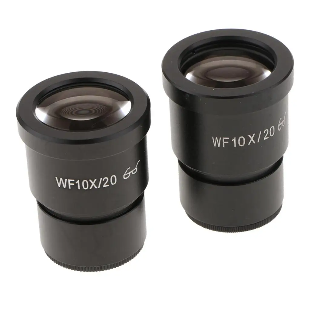 

1 Pair of Stereo Eyepiece Microscopic Eyes 10X 20mm View for