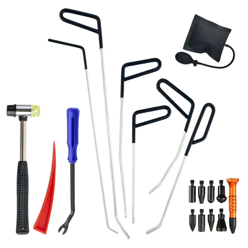 Car Body Dent Removal tool Crowbar Kit Auto hail Dent disassembly repair Hooks Push Rods tools for Automotive workshop