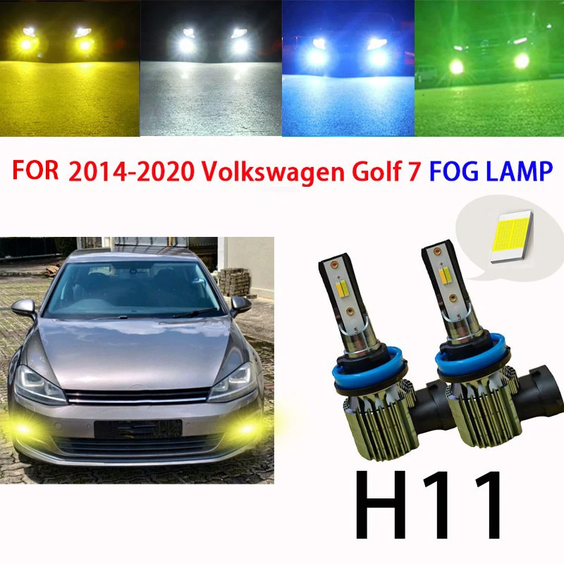 

2pcs For Volkswagen Golf 7 2014-2020 FOG lamp LED BULB lamp Spotlight Sport Light Car Halogen Replacement H11