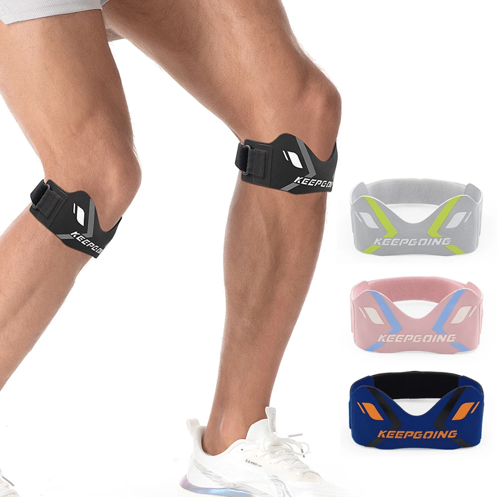 1 Stück Patellasees-Stützgurt – verstellbare, rutschfeste Patella-Band-Stabilisator-Kniebandage für Wandern, Laufen, Pullover-Knie
