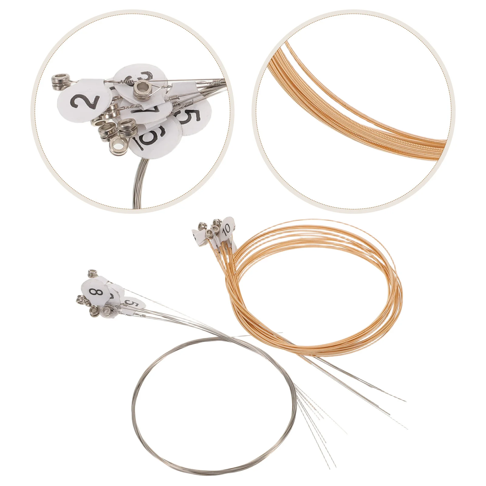 

1Set Golden Steel Lyre Harp Strings Replacement Metal Set 16 String Lyre Harp Accessories for Practice Performance