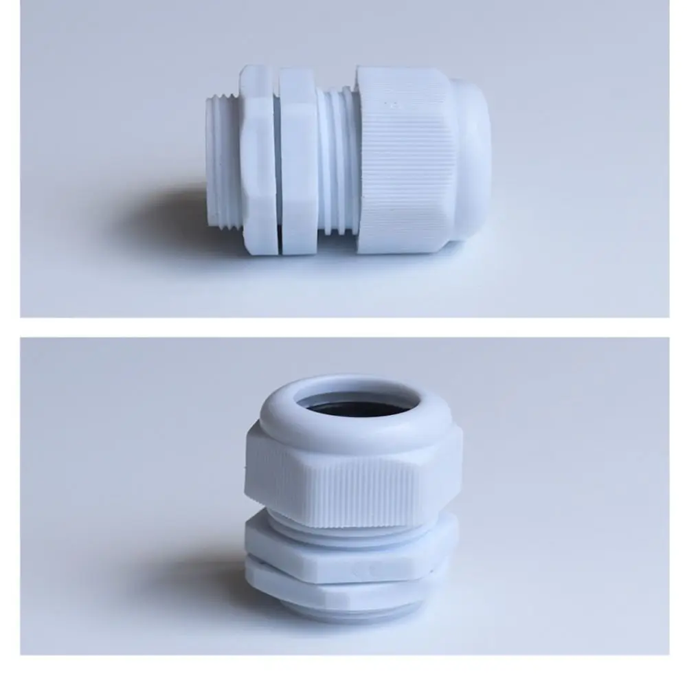 Waterproof Joint Cable Gland Plastic Cable Entry IP68 PG7 PG9 PG11 PG16  White Black Nylon Plastic Connector