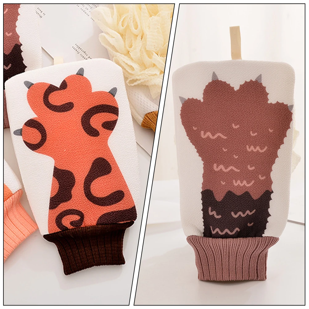 

4pcs Gloves Spa Massage Bath Mitt Mitt Shower Exfoliating Bath Mitts Scrub Body Sponge Double Sided Glove