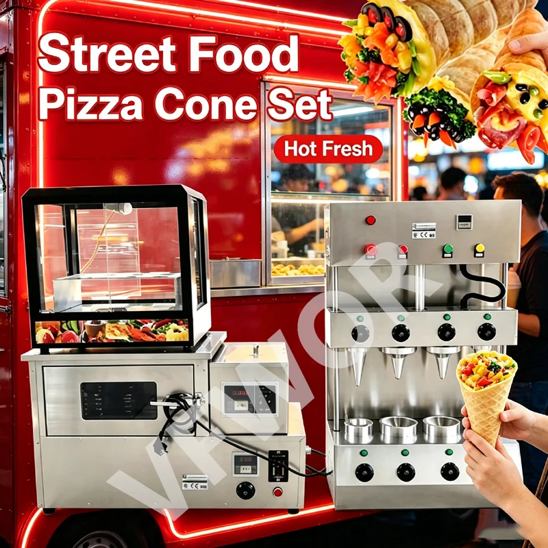 Automatic Stainless Steel Umbrella Shape Cone Pizza Edible Waffle Ice Cream Cup Moulding Forming Making Processing Machine