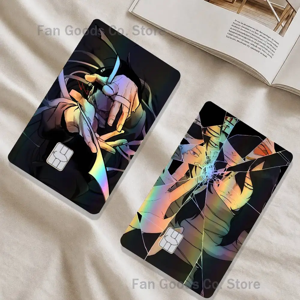 MHA A-Aizawa Shouta My H-Hero Laser shimmer Credit Card Skin Party Stickers for Visa Bank Card Bus Metro Access Card Decal Gift