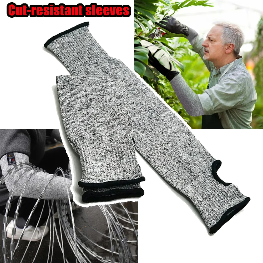 

Level 5 Safety Sleeves Anti Cut Arm Puncture Gloves Cutting Resistant Bracers Protector Household Breathable Arm Guard Gloves