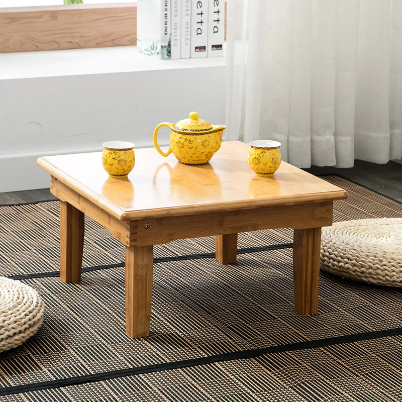 

Household Nanzhu Foldable Square Kang Table Japanese Tatami Short Table Kang Shang Small Dining Table Coffee Table Manufacturer