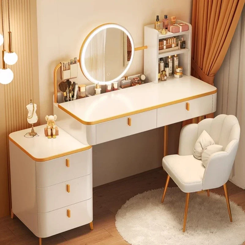 White Dresser Makeup Mirror Organizers Storage Black Vanity Table Children's Dressing Girl Nordic Silver Toiletries Rooms Luxury