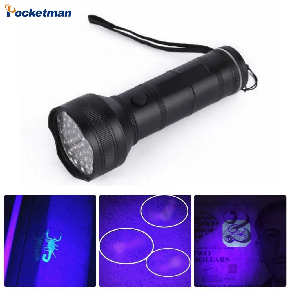 

51 LED UV Flashlight 395nm Black Light Lamp Pet Urine Detector for Dog/Cat Urine Ultraviolet Counterfeit Bill Detector Lantern