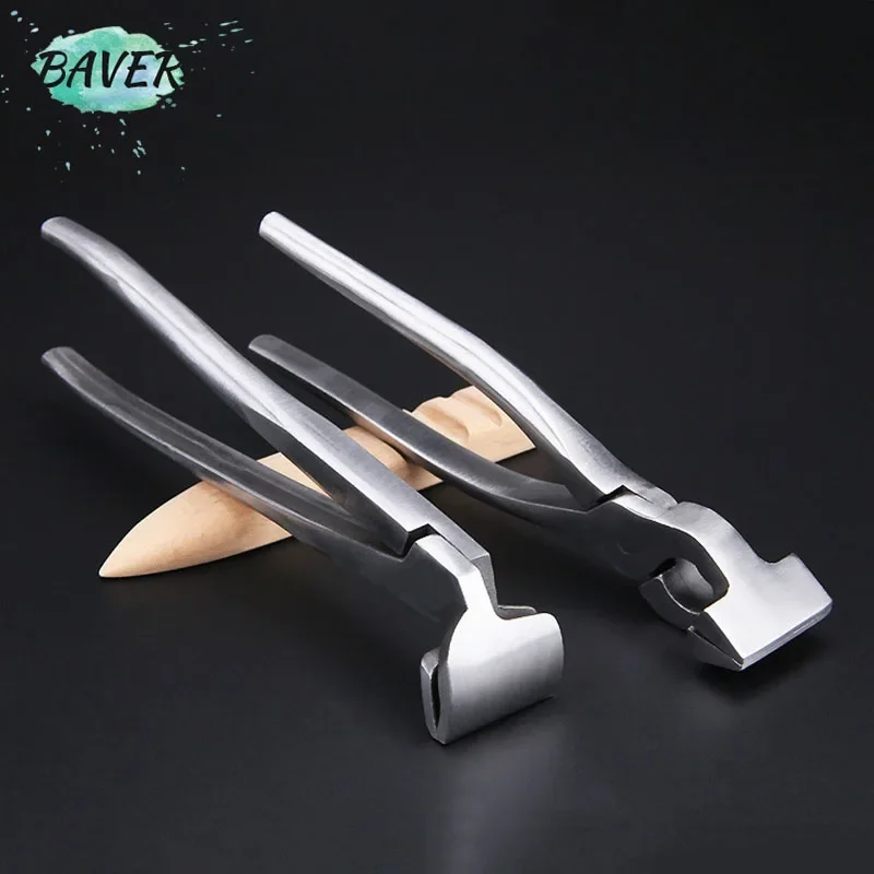 Baver Leather Craft pressurized edge glat tongs Wide Mouth adjustment Press Flatten fixed Plier Clamp handmade Tools