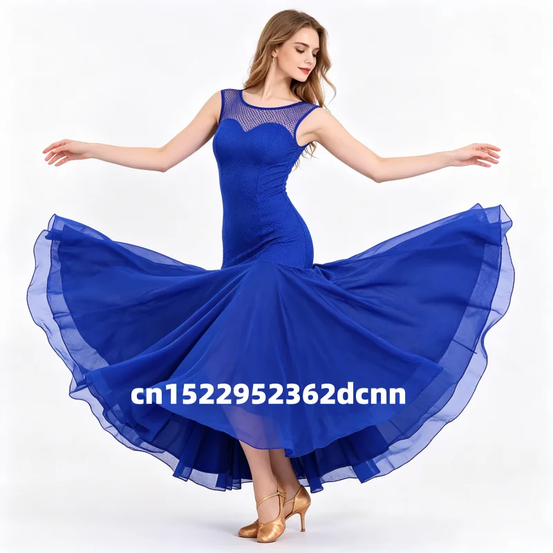 Women's Standard Social Dance Dresses Sleeveless Multi-Color Four Styles for Waltz Foxtrot Tango Quickstep Training Clothing