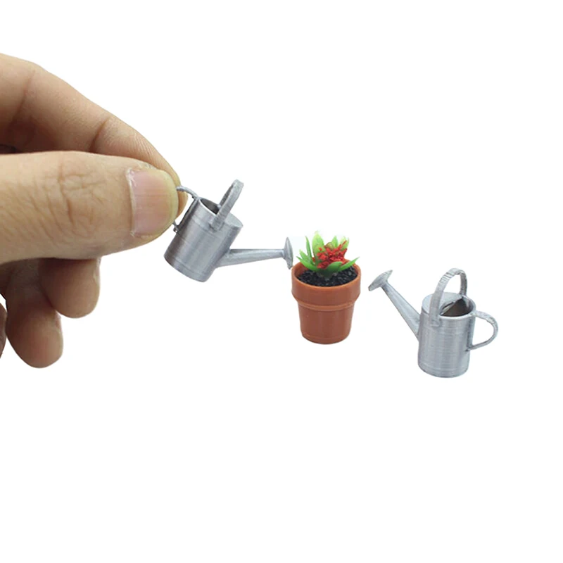 ของเล่นกาต้มน้ำรดน้ำต้นไม้ขนาดจิ๋ว 1/12; ของตกแต่งเฟอร์นิเจอร์บ้านตุ๊กตาสำหรับเด็ก ทำจากพลาสติก PLA