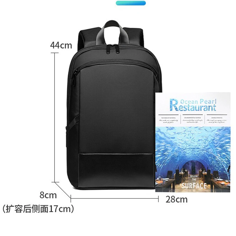 High quality backpack ultra-thin expandable large capacity business multifunctional computer bag waterproof backpack for men