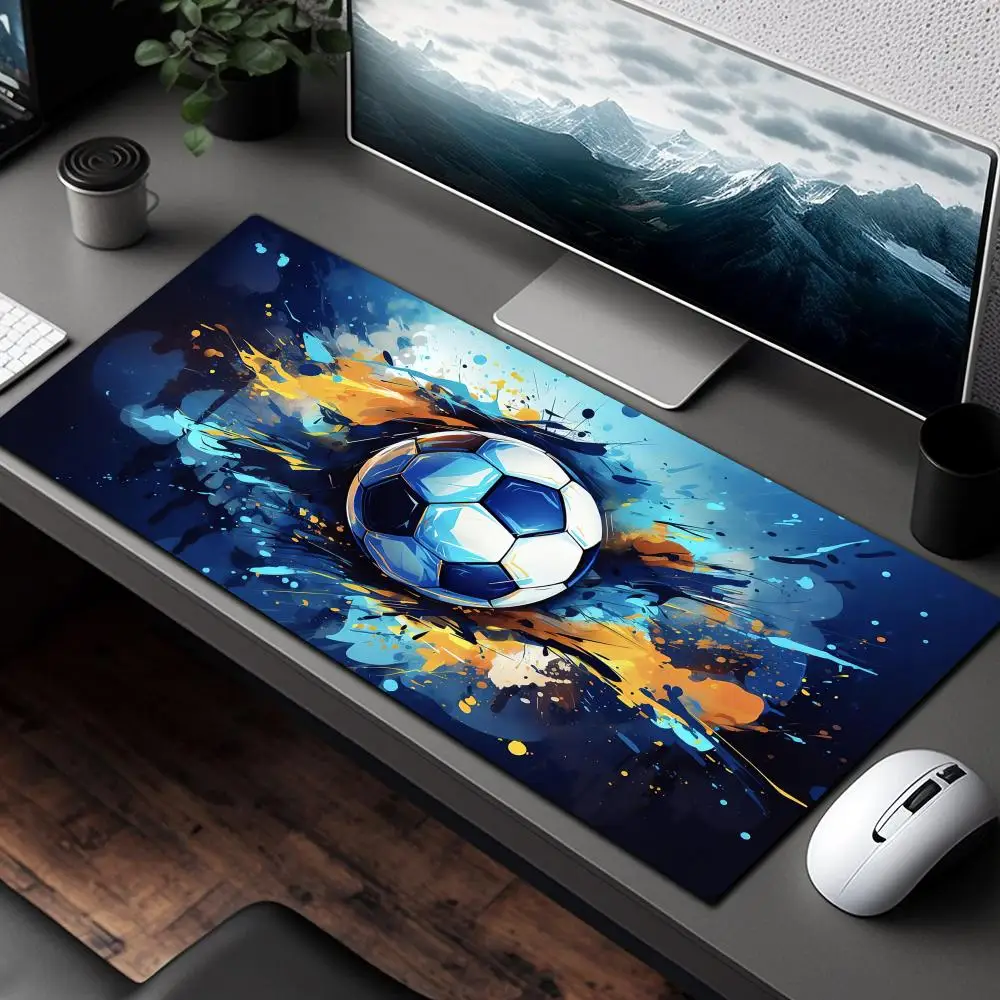 Visual Art Football Illustration Design Mouse Pad Desk Mat Gaming pad Non-Slip Stitched Edge desk accessories office mousepads