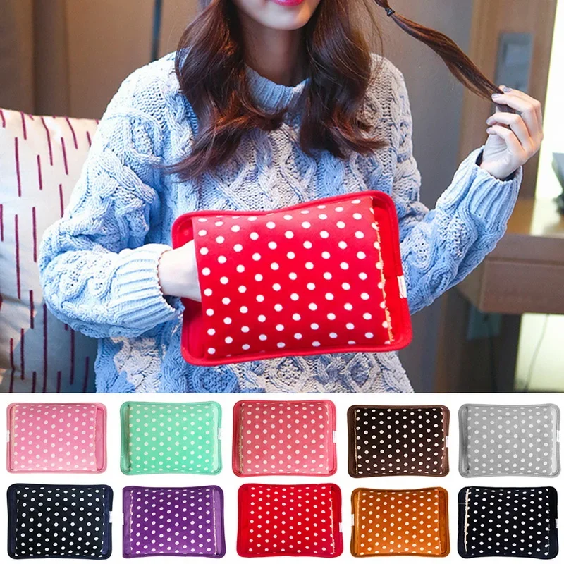 

Hot Water Bag Dot Electric Winter Hand Warmer Hot Water Bottle Hand Warmer Rechargeable Velvet Bag EU Plug