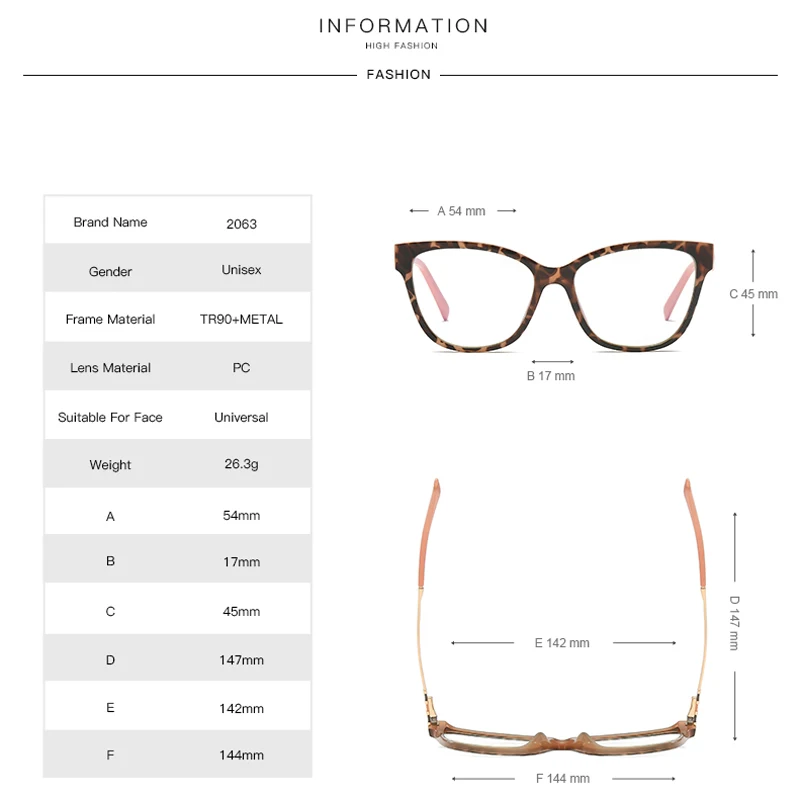 KIZN نظارات قصر النظر عين القطة للنساء مضادة للضوء الأزرق وصفة طبية للكمبيوتر نظارات بصرية إطار فوتوكروميزم-0-50 إلى -10