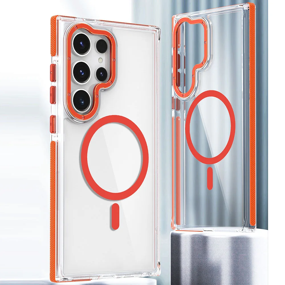 Прозрачный защитный чехол для телефона Magsafe S23 S23 Plus S23 Uitra S24 S24 Plus S24 Uitra