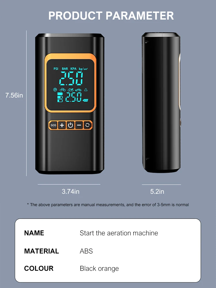 

4 In 1 Car Jump Starter Multi-Function Air Compressor Power Bank 150psi Portable Charger Car Battery Starter For 12V Cars