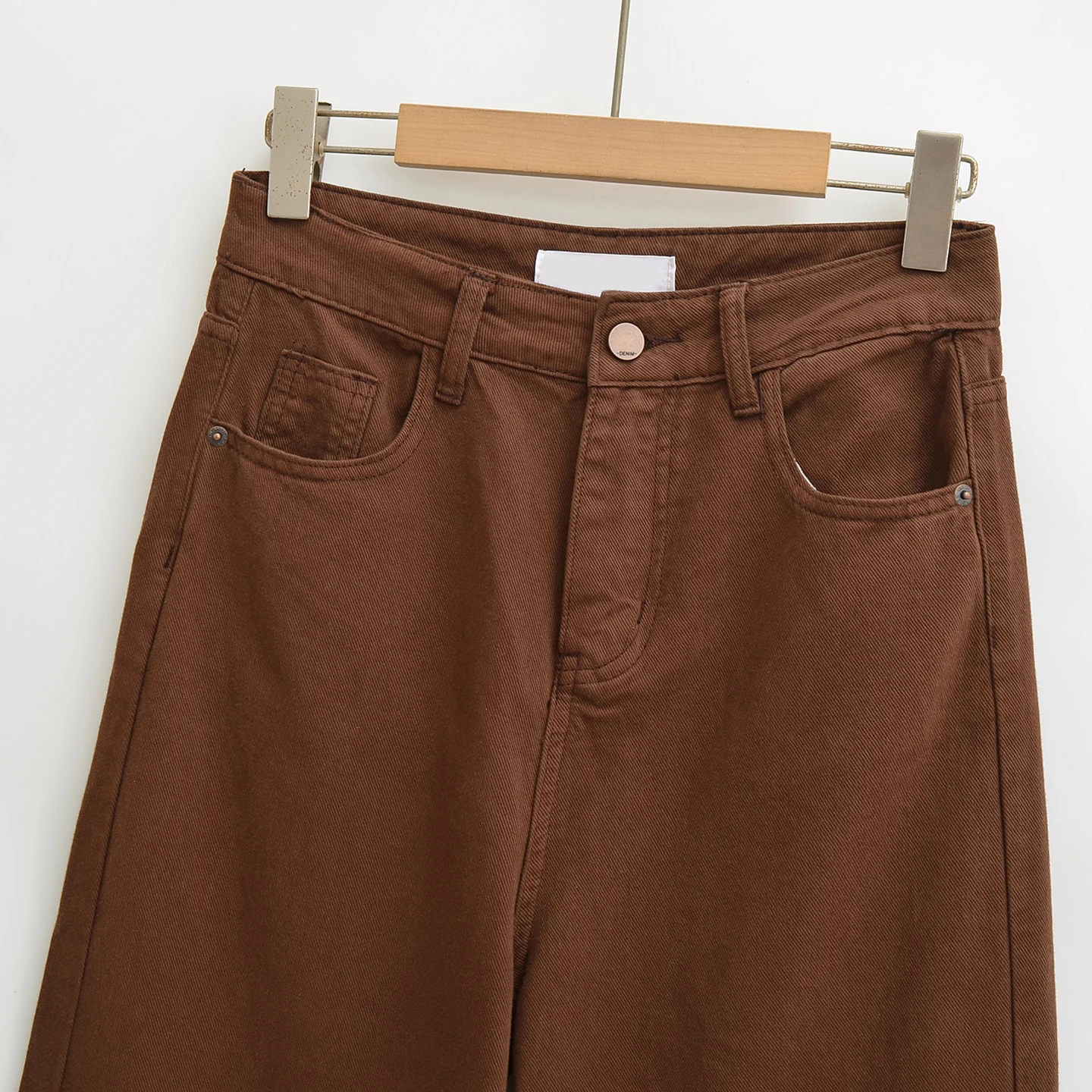 Cintura alta perna larga calças jeans feminino faion outono 2025 cor café até o chão solto ajuste calças casuais