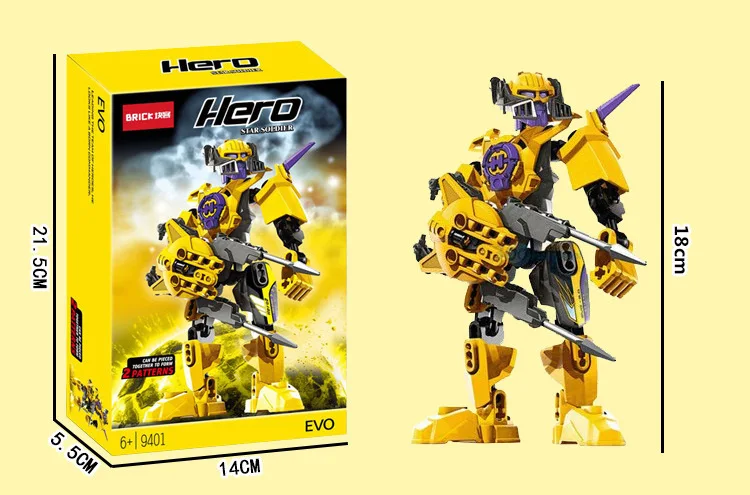Hero Factory Star Warrior Bionicle Bausteine, Furno Evo Kombinierter Roboter-Mech Modellbausatz für Kinder, Feiertagsgeschenk – Detail 1