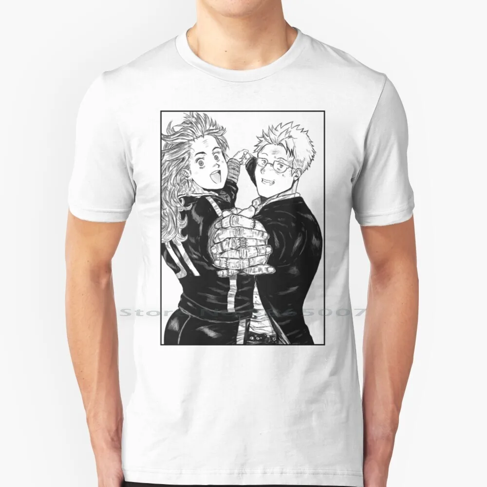 Noi And Shin T Shirt 100% Cotton Dorohedoro Manga Anime Noi Shin Caiman Kaiman Cayman Nikaidou Big Size 6xl Tee Gift Fashion