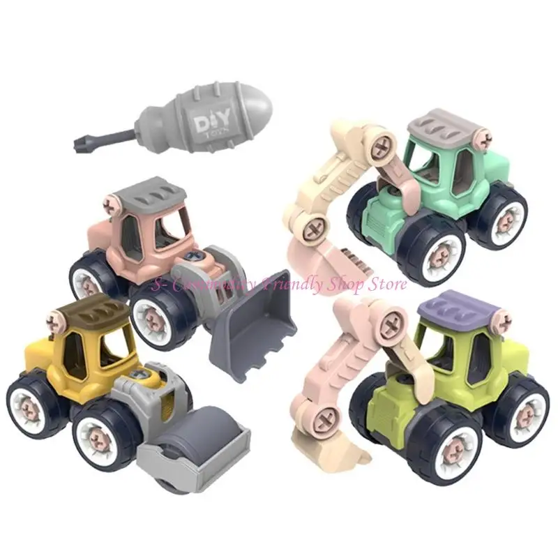 

85ae упаковка из 5 плей -наборов строительных грузовиков DIY Сборка Образовательных зданий для молодежи для обучения STEM STEM