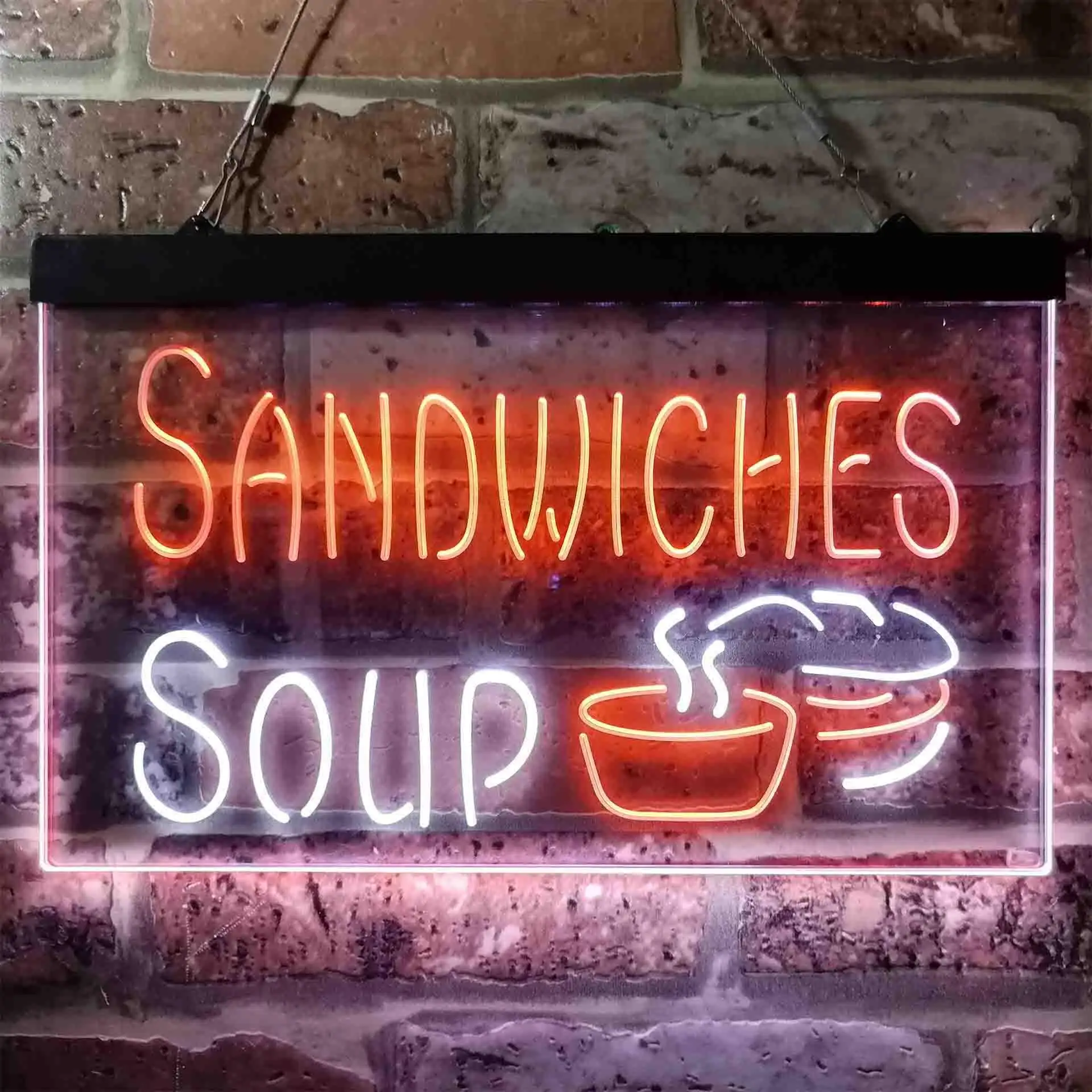 

SANDWICHES Суп двухцветная светодиодная неоновая вывеска st6-i3838