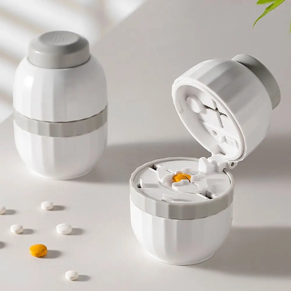 Adjustable Quartering Pill Cutter Splitter Dustproof Divider Organizer Pill Cutter Storage Box Drug Tablet Medicine Pill Cutter