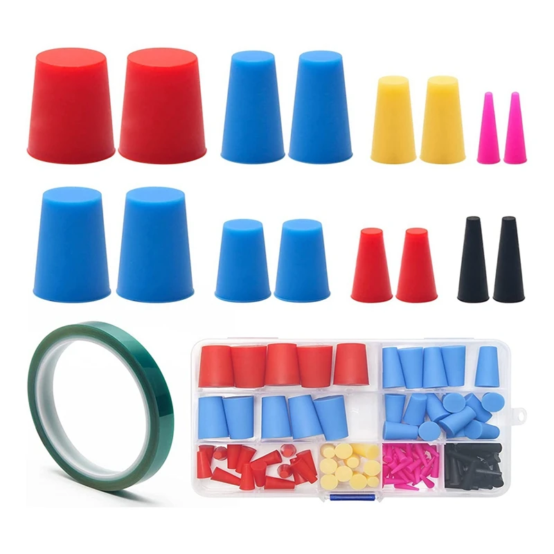 1 Set Tapered Plug Kit Silicone Rubber Tapered Plug Kit For Hole Plugs, Painting, Sealing