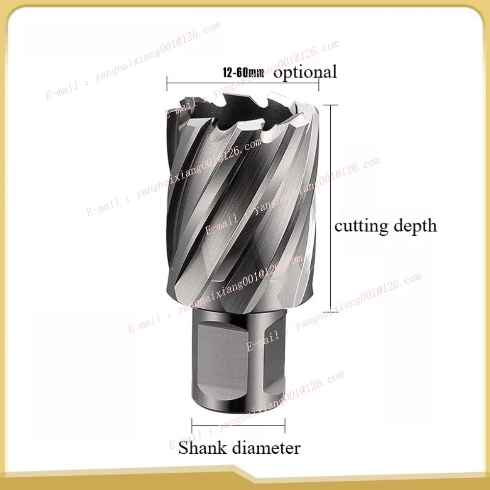 HSS Hole Opener 60mm Metal Core Drill Bit Right-Angle Shank High Speed Steel Annular Cutter Hole Saw Hollow Metal Drilling Tools
