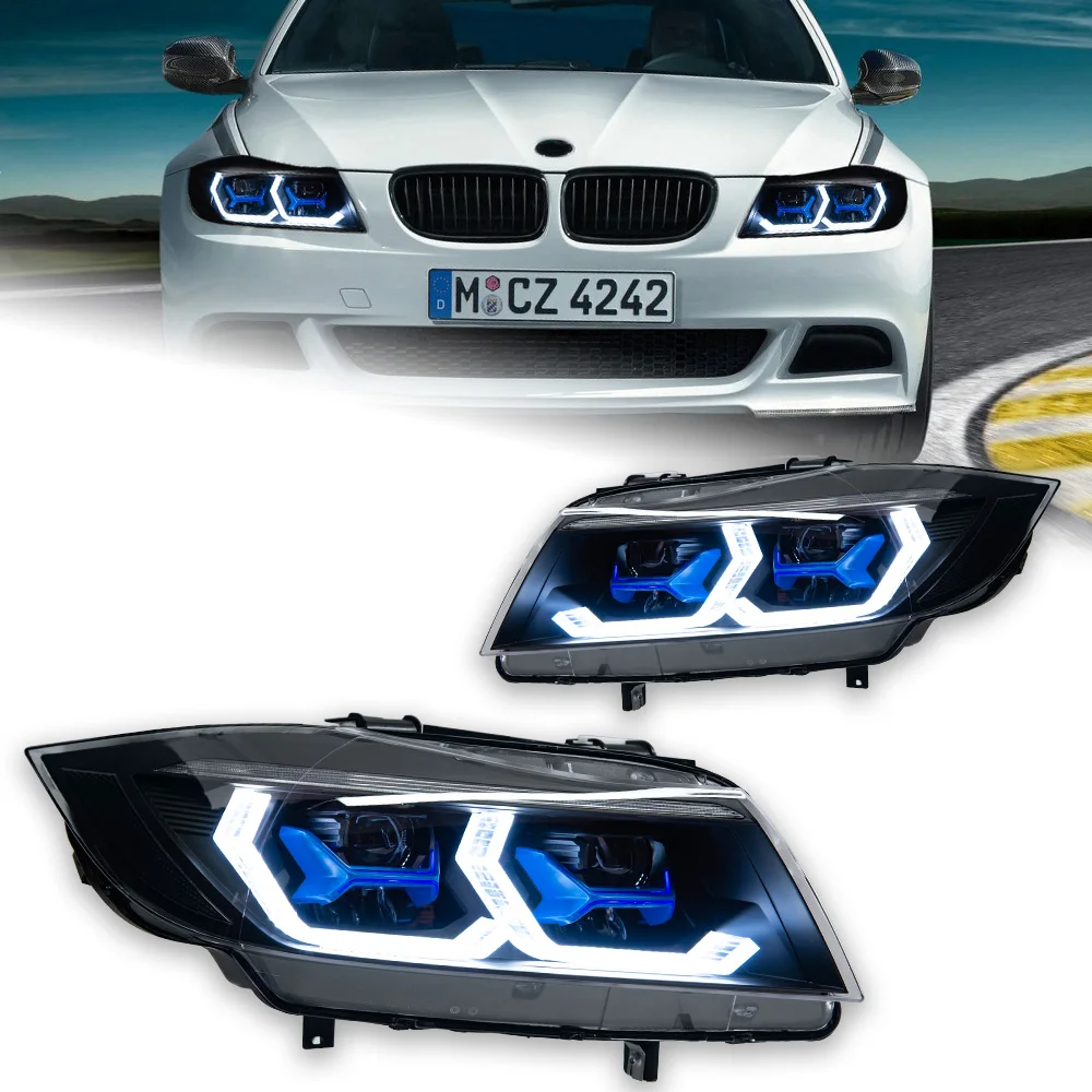 Car Headlights for BMW E90 LED Headlight 2005-2012 Headlights 320i 325i 318i DRL Turn Signal High Beam Laser Eyes Projector Lens