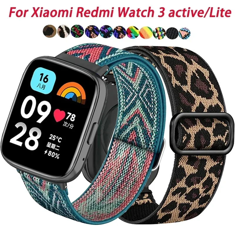 Nylon Starp per Xiaomi Redmi Watch 3 Active/Lite Band cinturino di ricambio elastico cinturino Correa cintura per Redmi Watch 3 Lite