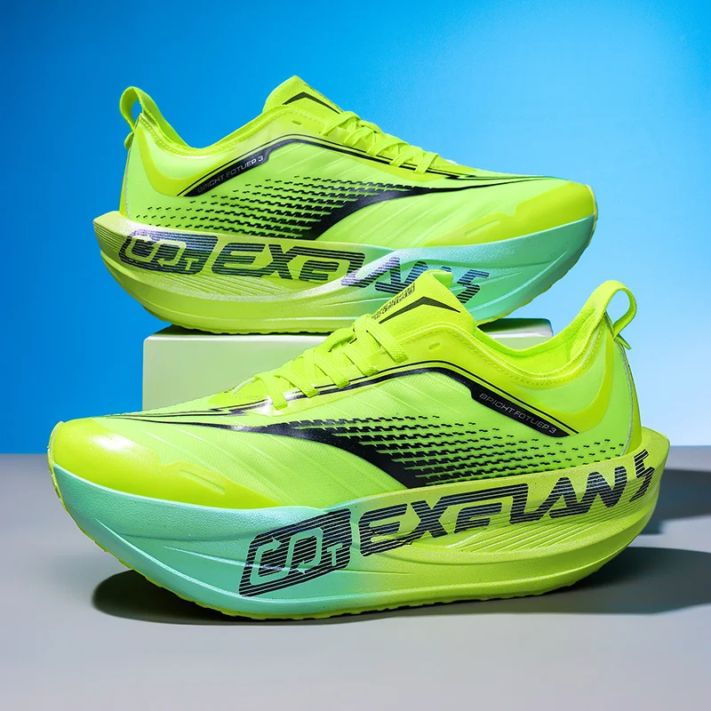 Professional Marathon Racing Carbon Plate Sneakers Unisex Breathable Non-slip Thick Bottom Jogging Fitness Sports Running Shoes - view 3