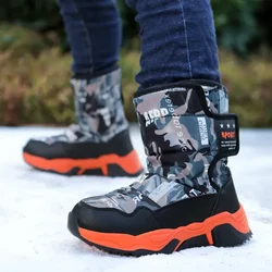 Children Plush Shoes Winter Snow Boots Kids Boys and Girls Warm Shoes From 5 To 9Y Footwear Size 31-43# From 5 TO 12Y