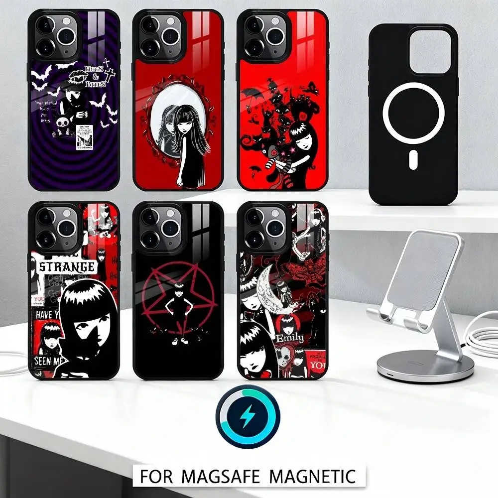 

Comics Emily The Strange Phone Case For iPhone 17,16,15,14,13,12,Pro,Max For Magsafe Magnetic Wireless Charging