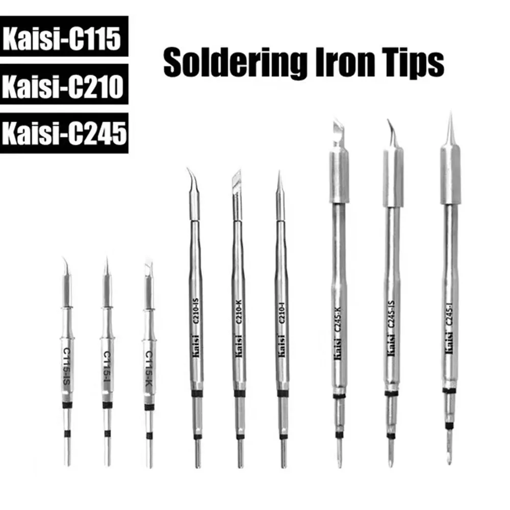 Kaisi C210 T210 Soldering Iron Tips Lead Free Heating Core Compatible with JBC Sugon Aifen Aixun Solder Station Handle