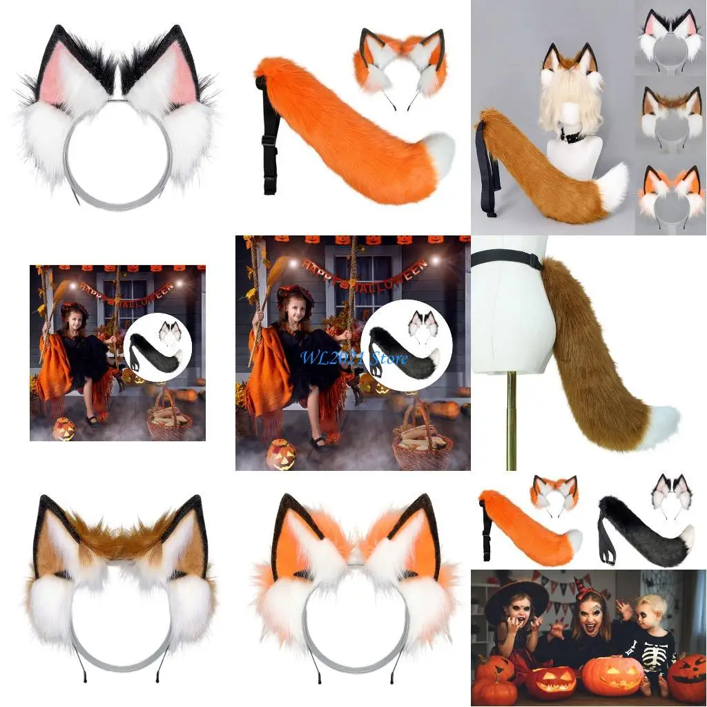 

G5gc foxes ушей повязки на головные повязки пушистые хэллоуины.