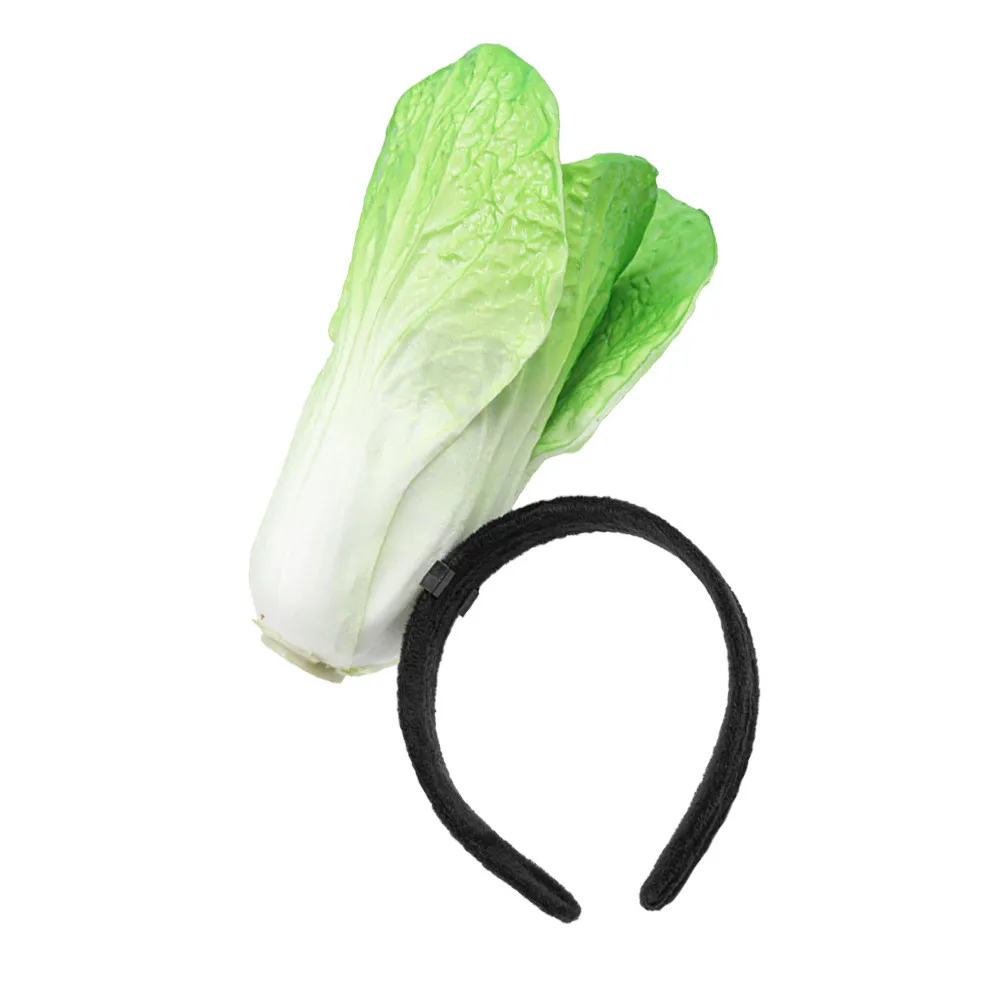 

Ободок для волос в виде капусты 3D, забавный праздничный аксессуар для женщин, легкий и удобный, из полимерной смолы и ткани