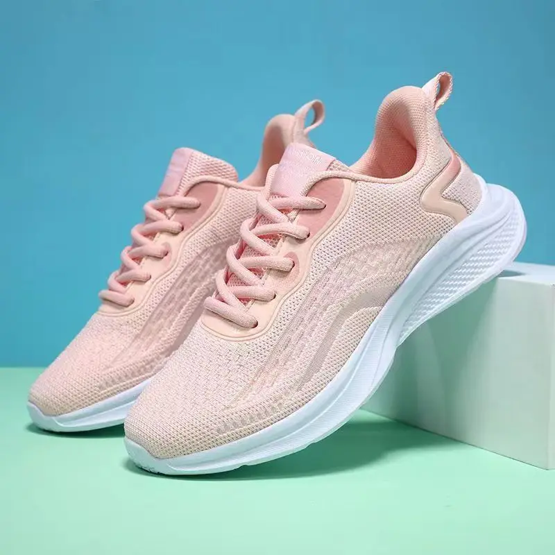 Women's Spring Thick-Soled Comfortable Casual Shoes Trendy Versatile Sports Walking Footwear Outdoor Simple Design