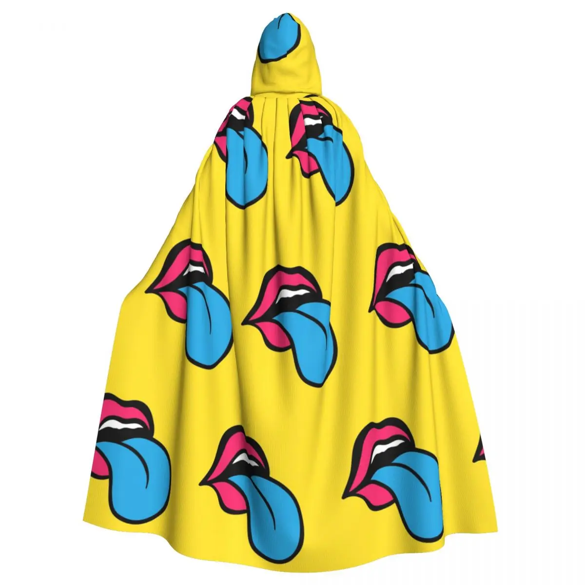 

Comic Cute Youth Lips Colorful Pop Art Adult Cloak Cape Hooded Medieval Costume Vampire Elf Purim Carnival Party