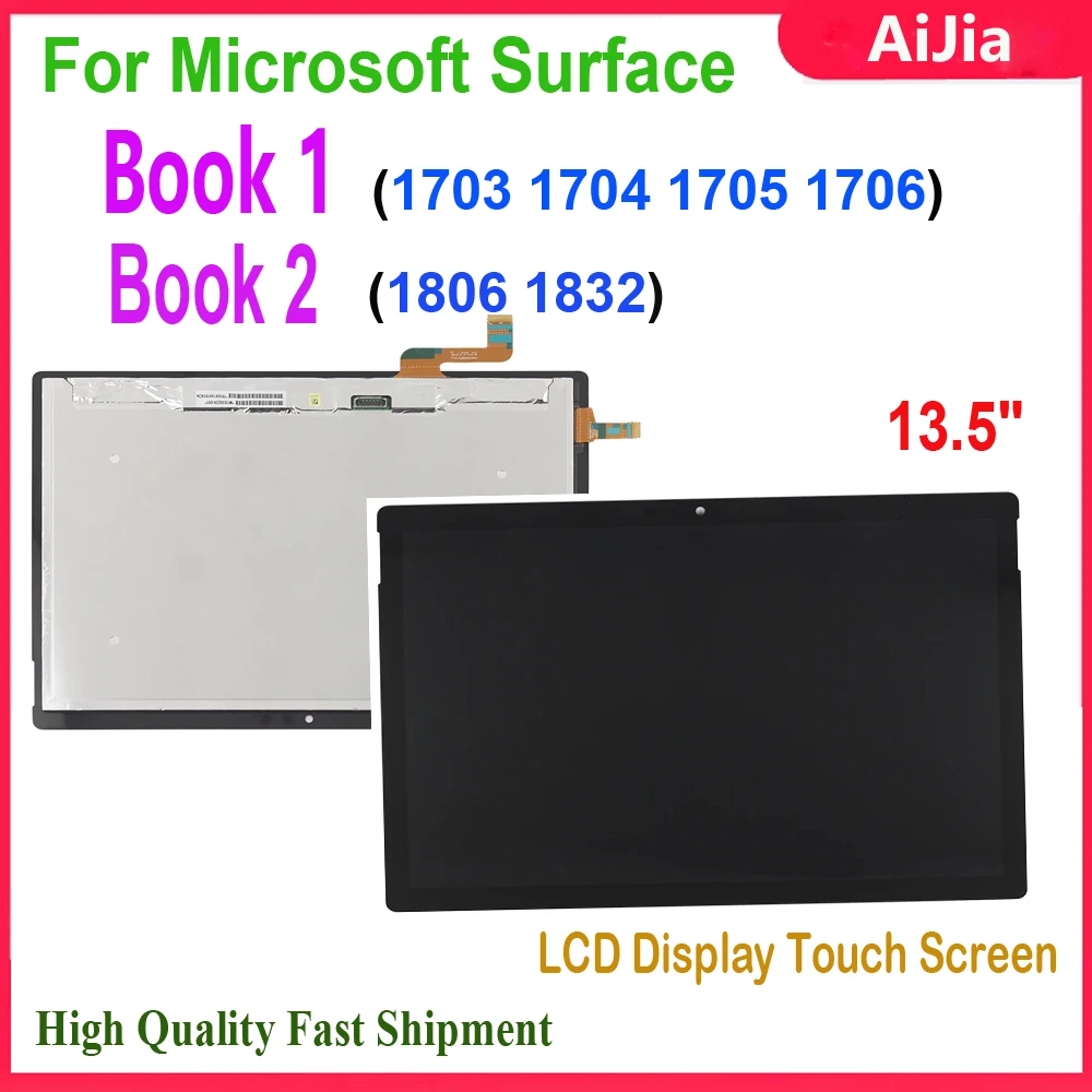 Pantalla LCD de 13,5 pulgadas para Microsoft Surface Book 1, 1703, 1704, 1705, 1706 Book 2, 1806, 1832, montaje de digitalizador con pantalla táctil