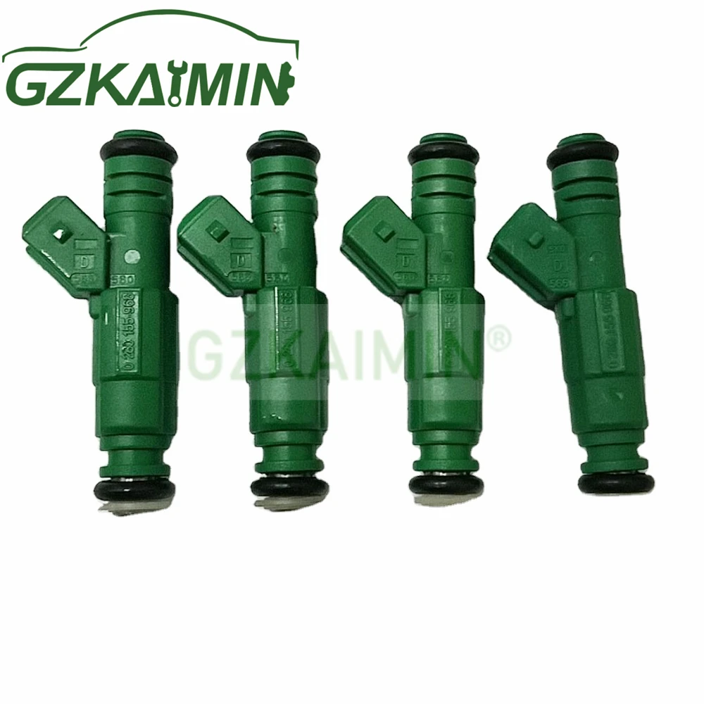 SET OF 4 X High Quality Fuel Injectors Nozzle 0280155968 For FORD VR6 BMW PORSCHE L6 V6 GREEN GIANT 42LB 440cc