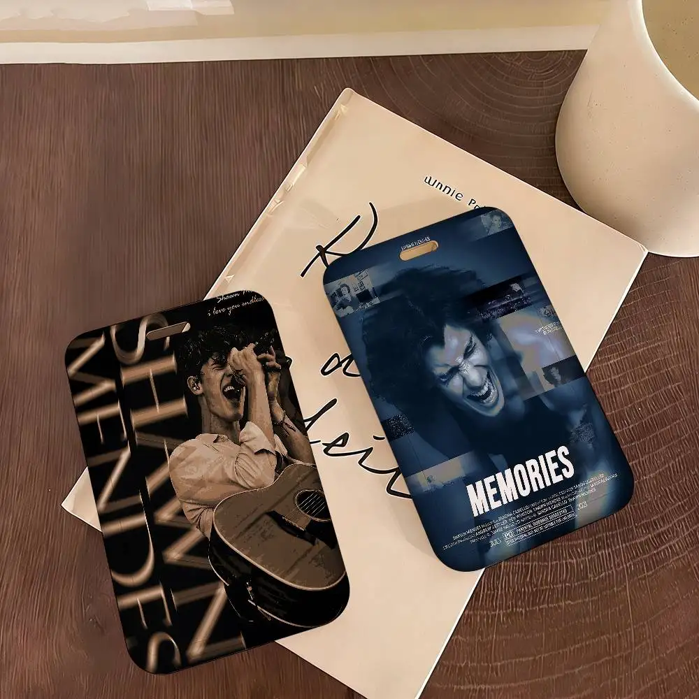 

S-Shawn Mendes SINGER Unisex Card Cover Women Lanyard Work ID Card Holder Business Work Card ID Badge Holder Bags Case
