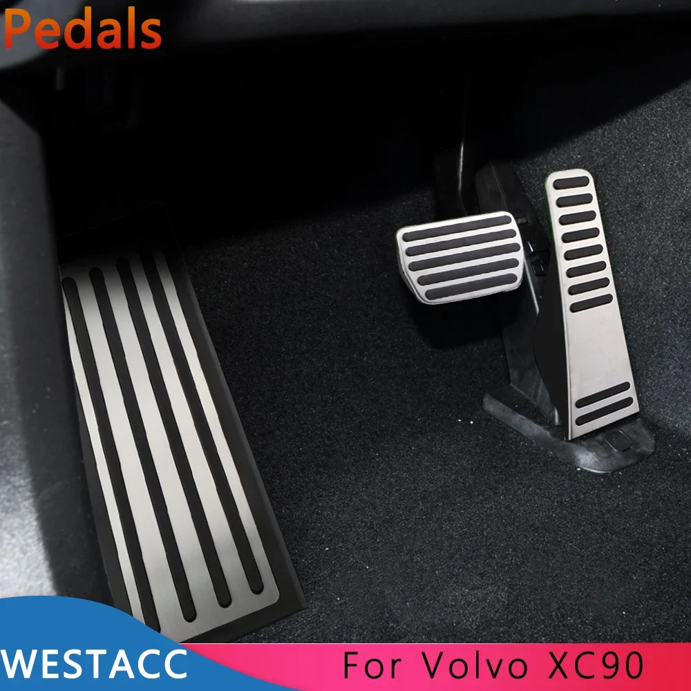 

Stainless Steel Car Pedals Accelerator Gas Brake Rest Pedal Covers for Volvo XC90 XC 90 2018 - 2021 Interior Accessories