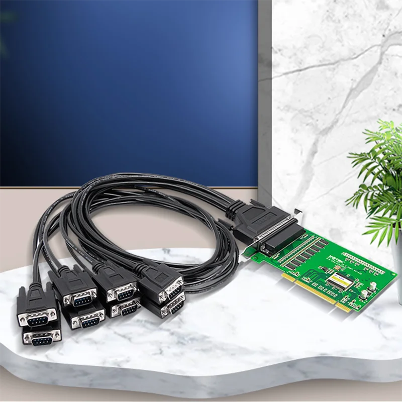 UOTEK Industrial PCI to RS-232 Serial Card RS232 8 Ports High Speed DR62 Converter DB9 Connector UT-768