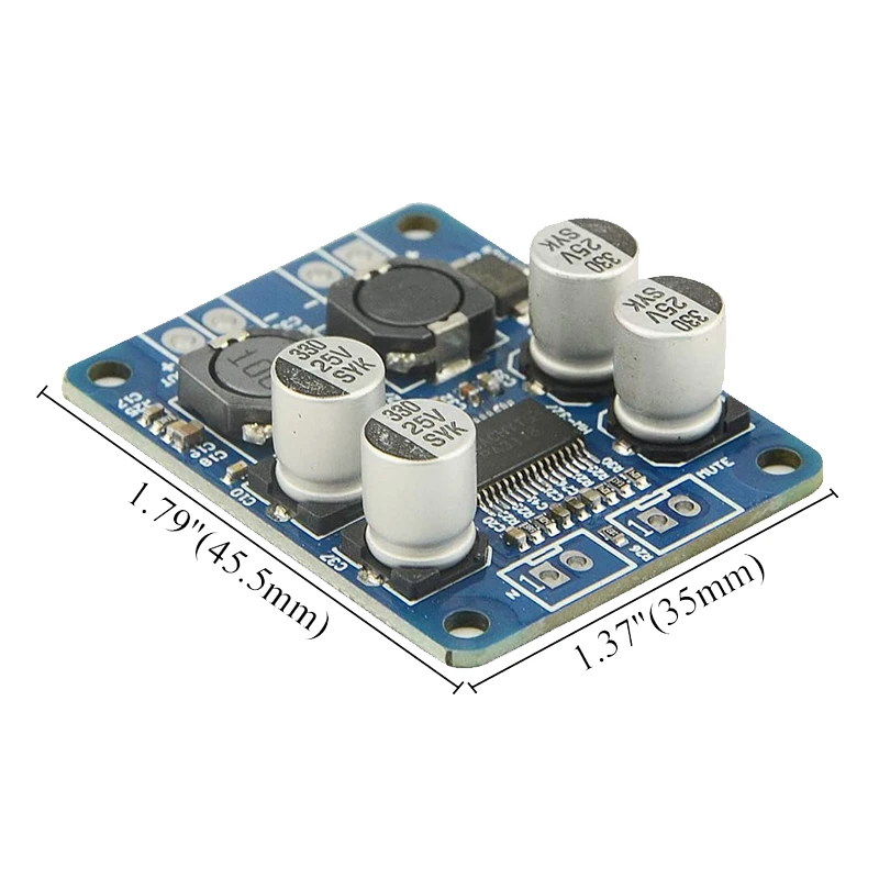 บอร์ดเครื่องขยายเสียงระบบเสียงระบบดิจิทัลช่องเดียว TPA3118 2ชิ้นตัวแปลง1X60W DC 12V-24V