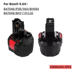 9.6V Bosch3000mah- 12800mAh NI-MH Rechargeable Battery Power Tools Battery for Bosch PSR 960 BH984 BAT048 BAT119